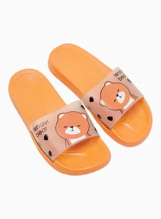 Kids Non-Slip Lightweight Slides Tangerine 