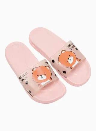 Kids Non-Slip Lightweight Slides Blush Pink 