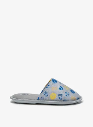 Boys Graphic Print Slip On Bedroom Mules By Shoexpress 