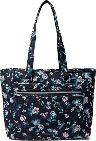 Vera Bradley Performance Twill Work Tote (Navy Garden) Tote Handbags