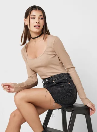 Scoop Neck Bodysuit 