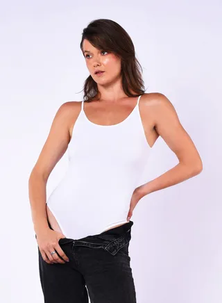 comodo bretelle bodysuit egyptian cotton 100% 