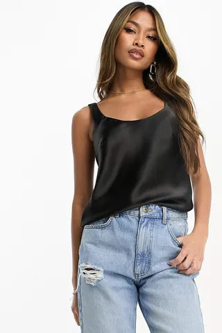 Scoop Neck Satin Camisole