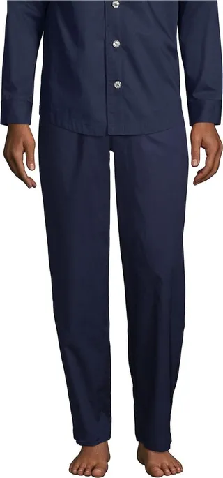 Lands' End Men's Tall Poplin Pajama Pants
