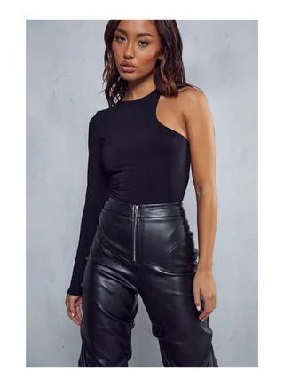 Slinky Double Layer Asymmetric Bodysuit 