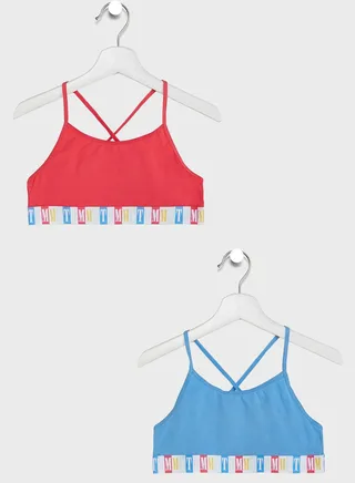 Youth 2 Pack Mini Logo Band Bralette 