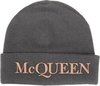 Alexander McQueen Logo Embroidered Knit Beanie