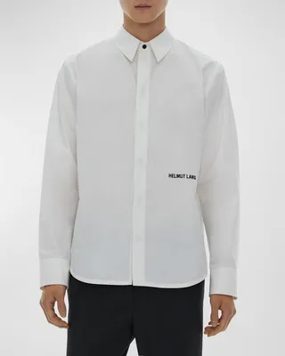 Men's Classic Sport Shirt with Embroidered Logo