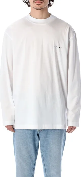 Marni Logo Printed Long-Sleeved T-Shirt