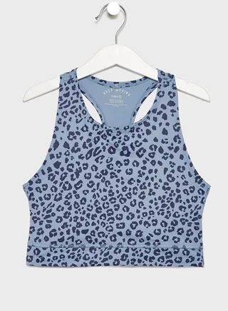 Kids Leopard Print Cropped Top 