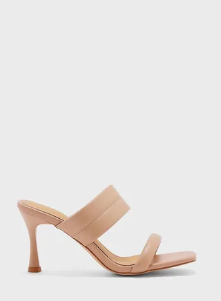 Double Strap Mid Heel Sandals