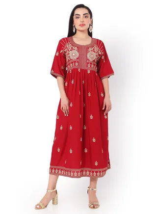 MODEST THICK EMBRODERED WITH HALF SLEEVES HIGH QUALITY STYLISH SHORT ARABIC KAFTAN JALABIYA DRESS 