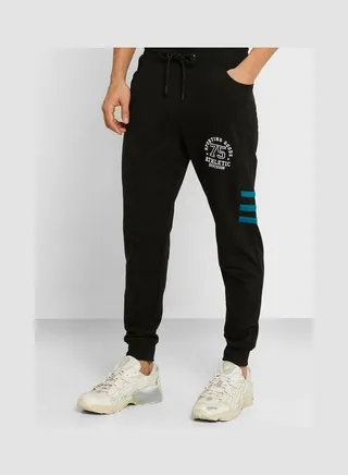 Stripe Panel Joggers Black 