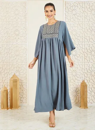 Embroidered Cape Sleeves Jalabiya 