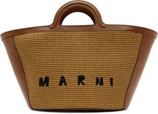 Marni Brown Large Tropicalia Tote
