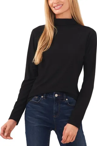 CeCe Women's Long Sleeve Mock Neck Turtleneck