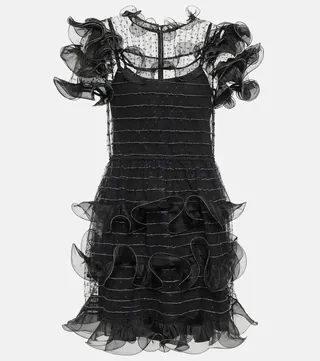 Point d'esprit tulle minidress