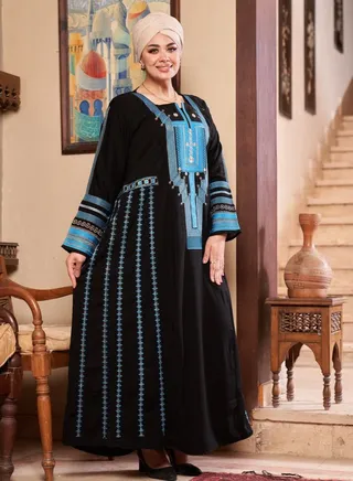 High quality jalabiya with old traditional Arabic design 
