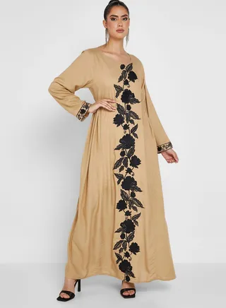 Embroidered Tiered Jalabiya 