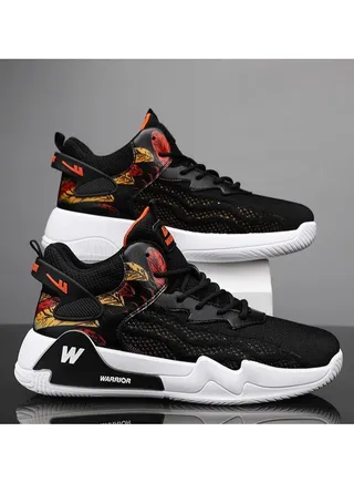 Shock Absorbing Wear Resistant Breathable High Top Sports Shoes 