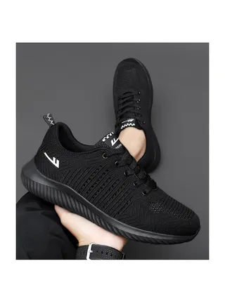 Mesh Breathable Casual Versatile Flying Woven Running Shoes 