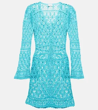 Bianca crochet cotton minidress