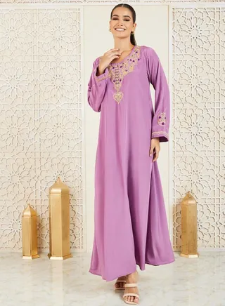 Embroidered A-Line Jalabiya 