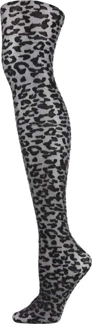 MeMoi Women's Leopard Print Pattern Shimmer Sheer Tights