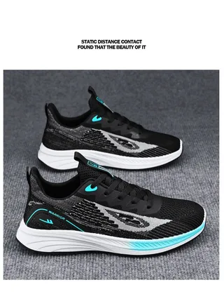 Thin Breathable Running Shoes With Fly Woven Mesh Surface 