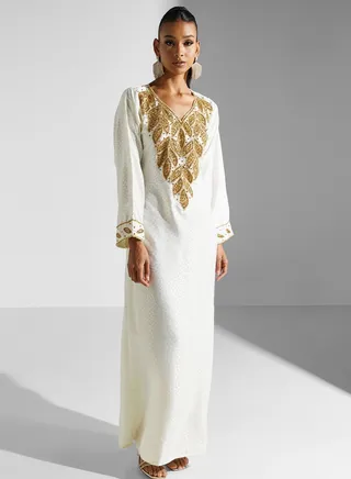 Embellished Embroidered Jalabiya
