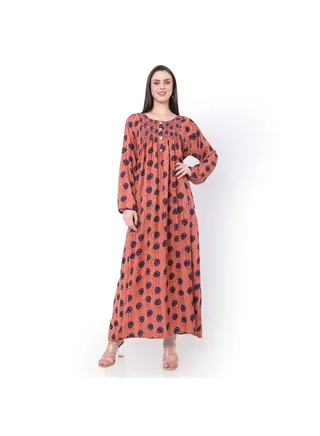 SMOKING DESIGN WITH BUTTONED RAYON BIG DOTS ARABIC JALABIYA KAFTAN 