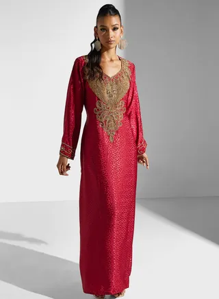 Embellished Embroidered Jalabiya 