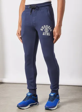Slim Fit Logo Sweatpants Navy 