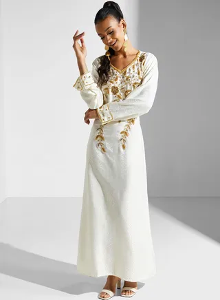 Embellished Embroidered Jalabiya 