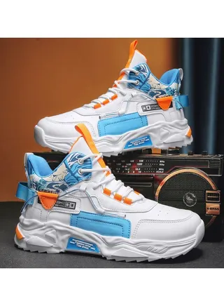 High Top Men's Spring Sports Casual Student Running Shoes 
