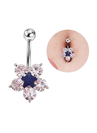 Fashionable Flower Belly Button Ring 