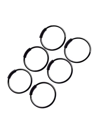 6-Piece Stainless Steel Nose Ring 
