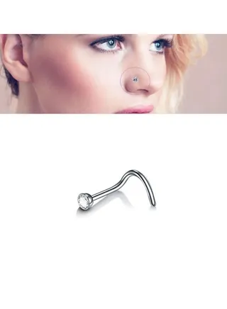 Body Piercing Accessories Fashionable Nose Stud Ring To Decorate The Nose With Sparkling Crystal Piece 