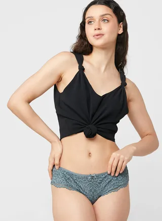 Lace High Leg Brief 
