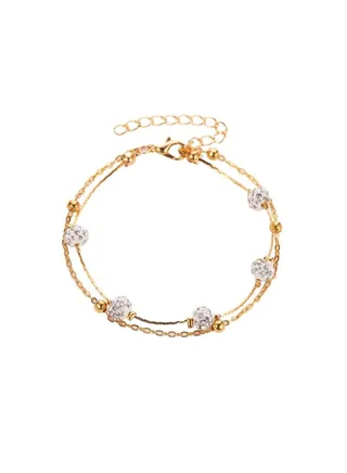 Copper Stylish Creative Double-Layer Anklet Chain 