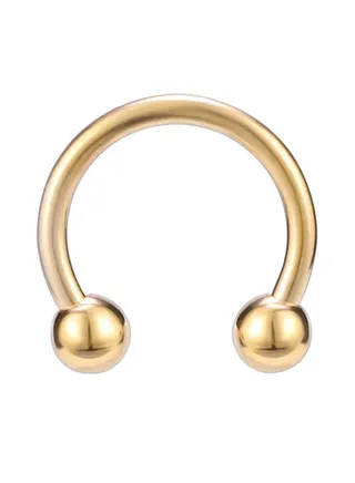 Stainless Steel Horseshoe Captive Bead Nose Ring 