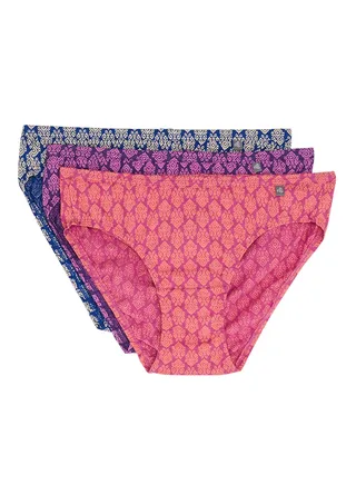 3 Pack Of Simple Comfort Bikni Plain Dark Printed Assorted 