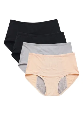 4 Pieces Leak Proof Menstrual Panties Period Waterproof Briefs 