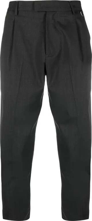Straight-Leg Cropped Trousers