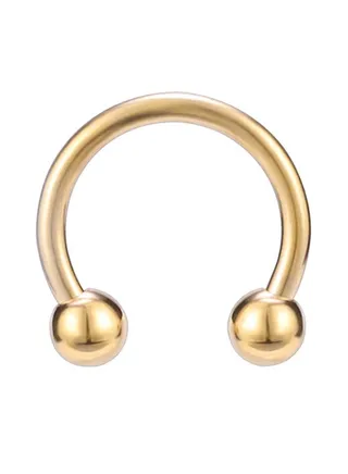 Stainless Steel Horseshoe Captive Bead Nose Ring 