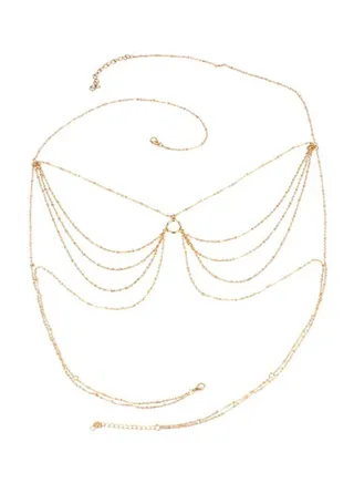 Alloy Mesh Hollow Stylish Chic Body Chain 