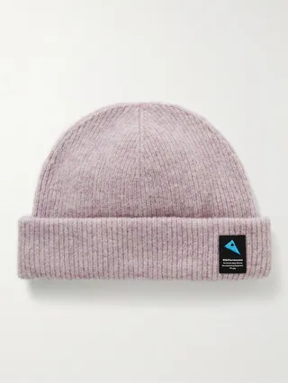 Runa Logo-Appliquéd Ribbed-Knit Beanie