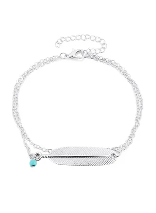 Alloy Multi-Layer Turquoise Body Chain 