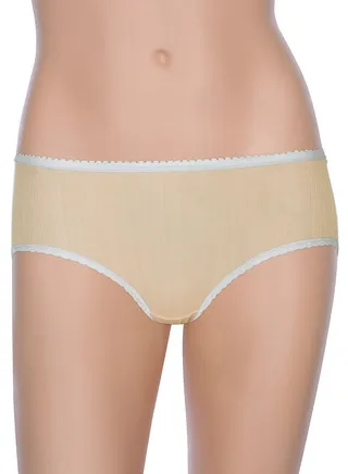 Vegan Striped Brief Beige 