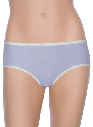 Break-Trim Lace Pattern Smooth And Comfortable Brief Purple 